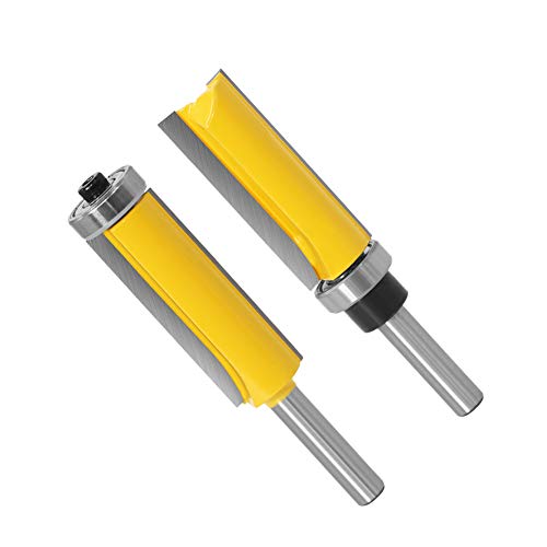 Baorder 2 Stück Bearing Flush Trim Bits mit 8mm Schaft,Extra Langes Bündigfräser für Holzbearbeitung Baorder 2 Stück Bearing Flush Trim Bits mit 8mm Schaft,Extra Langes Bündigfräser für Holzbearbeitung von Baorder