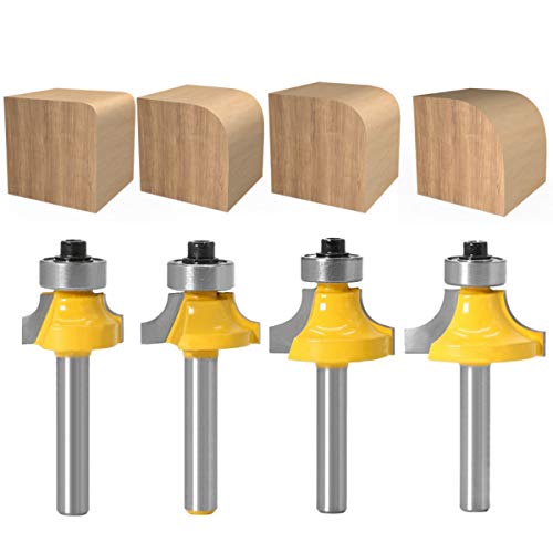 Baorder4 Stück 6mm Schaft Runde Über Fräser Bits,Abrundfräser Standard Fräser Set für Holzbearbeitung Werkzeug Wolfram Hartmetall Fräser Baorder4 Stück 6mm Schaft Runde Über Fräser Bits,Abrundfräser Standard Fräser Set für Holzbearbeitung Werkzeug Wolfram Hartmetall Fräser von Baorder
