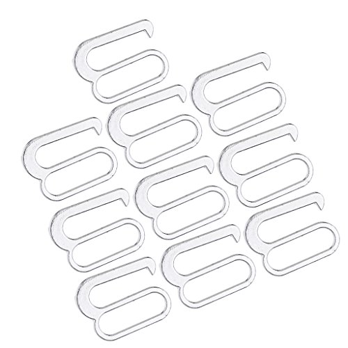 B Baosity 10x BH Clips BH-Träger Verstecken Bikiniverschluss, Dessous Nähen BH Ringe Schnallen - Silber, 20 mm von Baosity