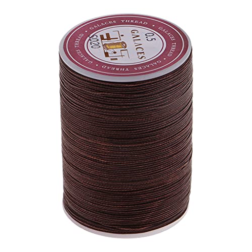 B Baosity 130m 0,5mm runde Gewachstes Ledergarn Wachsfaden Wachslinie Kordel für Leder Handwerk, Schmuck, Perlen - Dunkelbraun von Baosity