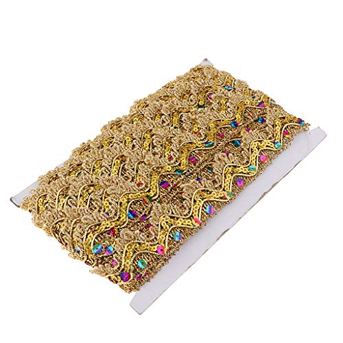 B Baosity 13mx35mm Pailletten Metallic Perle Spitzenbordüre Spitzenborte Spitzenband Spitze Stoff Zierband Bordüre - Gold, 13m B Baosity 13mx35mm Pailletten Metallic Perle Spitzenbordüre Spitzenborte Spitzenband Spitze Stoff Zierband Bordüre - Gold, 13m von B Baosity