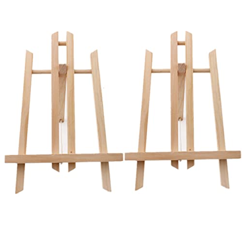 2 Stück Holz-Tisch-Staffeleien, kleine Malstaffelei, 30 cm, Schreibtisch-Halter für die Präsentation von Leinwandgemälden, Zeichnungen, Hochzeiten, Kinderkunst und Handwerk von Baosong