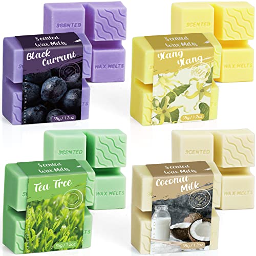 Duftwachs für Duftlampe, Wax Melts für Kerzen Wärmer, Vegan Wachsschmelzen von Sojawachs, Raumduft Geschenkset für Muttertag, Weihnachten, Geburtstag, Yoga, Entspannung, Meditation, 4 Stück Duftwachs für Duftlampe, Wax Melts für Kerzen Wärmer, Vegan Wachsschmelzen von Sojawachs, Raumduft Geschenkset für Muttertag, Weihnachten, Geburtstag, Yoga, Entspannung, Meditation, 4 Stück von BarBaren