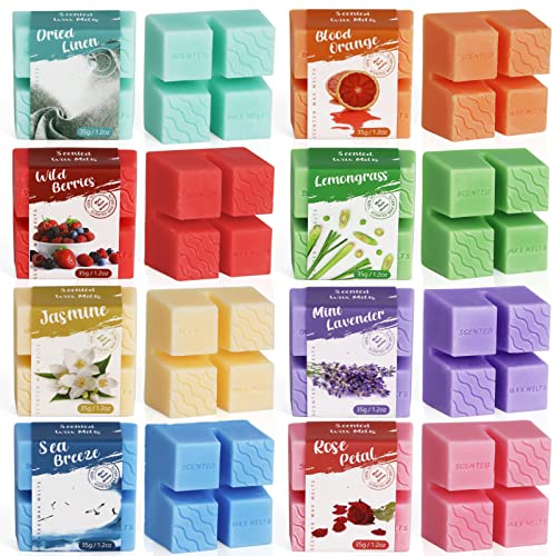 Duftwachswürfel Set, Duftwachs für Kerzen Wärmer, Wax Melts für Duftlampe, Vegan Wachsschmelzen, handgefertigte Sojawachsschmelzen, Raumduft Geschenkset für Muttertag, Weihnachten, Geburtstag, 8 Düfte Duftwachswürfel Set, Duftwachs für Kerzen Wärmer, Wax Melts für Duftlampe, Vegan Wachsschmelzen, handgefertigte Sojawachsschmelzen, Raumduft Geschenkset für Muttertag, Weihnachten, Geburtstag, 8 Düfte von BarBaren