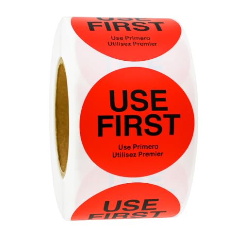 Use First Etiketten Rolle mit 250 Stück – Food Life Day Rotationsvorbereitung Use First Etiketten Rolle mit 250 Stück – Food Life Day Rotationsvorbereitung von BarBits