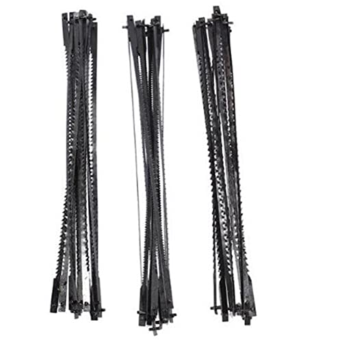Barabesty 36 Stück Laubsägeblätter, 127 mm, Karbonstahl, mit Stift, 15/18/24 Zähne, Standard-Feinschnitt-Sägeblätter Barabesty 36 Stück Laubsägeblätter, 127 mm, Karbonstahl, mit Stift, 15/18/24 Zähne, Standard-Feinschnitt-Sägeblätter von Barabesty