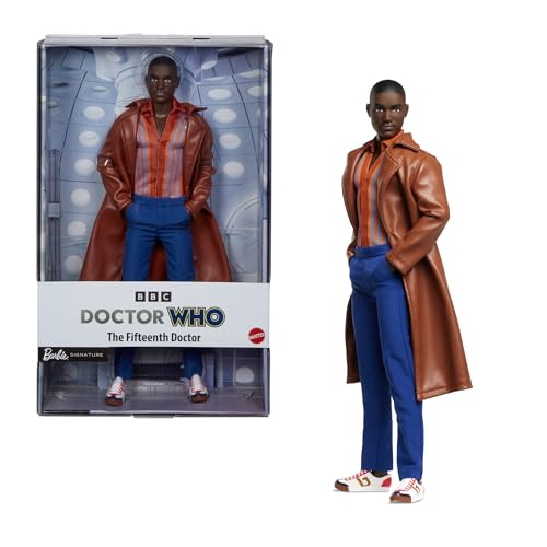 Barbie Der fünfzehnte Doctor Puppe, Dr. Who Sammelfigur, inspiriert durch die 14. Staffel der Serie, mit Puppenständer und Echtheitszertifikat, HRM36 Barbie Der fünfzehnte Doctor Puppe, Dr. Who Sammelfigur, inspiriert durch die 14. Staffel der Serie, mit Puppenständer und Echtheitszertifikat, HRM36 von Barbie
