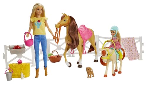 Barbie Puppe und Pferd, Chelsea Pferd, Kleidung, Accessoires, Geschenk für Kinder, Spielzeug ab 3 Jahre,GLL70 von Barbie