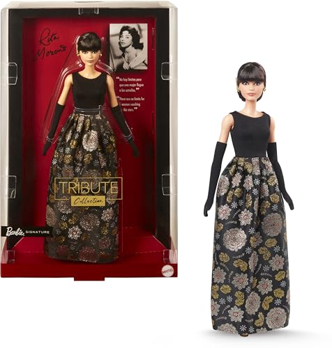 Barbie Signature Tribute Collection Rita Moreno Sammelpuppe im schwarz-goldenen Kleid mit Handschuhen und Schuhen, inklusive Puppenständer Barbie Signature Tribute Collection Rita Moreno Sammelpuppe im schwarz-goldenen Kleid mit Handschuhen und Schuhen, inklusive Puppenständer von Barbie