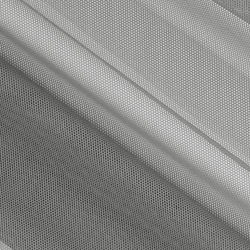 Netzstoff – 2 m, 4-Wege-Stretch – Tanzkleidung, Aktivbekleidung, Sportbekleidung – 152,4 cm breite Rolle – leicht, durchscheinend – 90 % Nylon, 10 % Spandex – Bekleidung, Dessous, Kostüm (grau) von Barcelonetta
