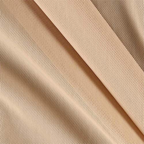 Netzstoff, 4,8 m, 4-Wege-Stretch, Tanzbekleidung, Sportbekleidung, 152,4 cm breite Rolle, leichter, transparenter Stoff, 90 % Nylon, 10 % Spandex, Bekleidung, Dessous, Kostüm (hautfarben) von Barcelonetta