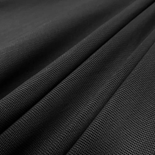 Netzstoff, 4,8 m, 4-Wege-Stretch, Tanzbekleidung, Sportbekleidung, 152,4 cm breite Rolle, leichter, transparenter Stoff, 90 % Nylon, 10 % Spandex, Bekleidung, Dessous, Kostüm (schwarz) von Barcelonetta