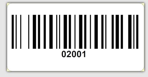 Universal Etiketten Archivierungsetiketten 30x15mm Code 128B 1000Etiketten/Rolle 4 bis 6 Stellig (PE-Folie Weiß, 02001-03000) von Barcodelabels24