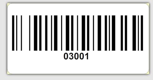 Universal Etiketten Archivierungsetiketten 30x15mm Code 128B 1000Etiketten/Rolle 4 bis 6 Stellig (PE-Folie Weiß, 03001-04000) von Barcodelabels24