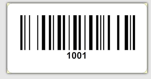 Universal Etiketten Archivierungsetiketten 30x15mm Code 128B 1000Etiketten/Rolle 4 bis 6 Stellig (PE-Folie Weiß, 1001-2000) von Barcodelabels24