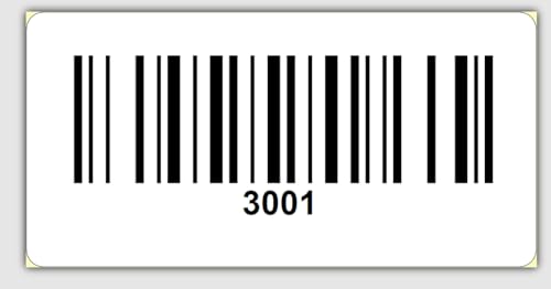 Universal Etiketten Archivierungsetiketten 30x15mm Code 128B 1000Etiketten/Rolle 4 bis 6 Stellig (PE-Folie Weiß, 3001-4000) von Barcodelabels24
