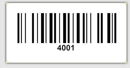Universal Etiketten Archivierungsetiketten 30x15mm Code 128B 1000Etiketten/Rolle 4 bis 6 Stellig (PE-Folie Weiß, 4001-5000) von Barcodelabels24