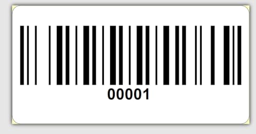 Universal Etiketten Archivierungsetiketten 30x15mm Code 128B 1000Etiketten/Rolle 4 bis 6 Stellig (ThermoTop, 00001-01000) von Barcodelabels24