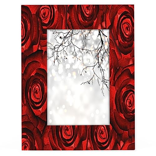 Bardic Bilderrahmen, 20,3 x 25,4 cm, rote Rosen, Blumen-Bilderrahmen, Holz-Foto-Display, Rosen, Fotorahmen für Desktop- oder Wanddekoration von Bardic