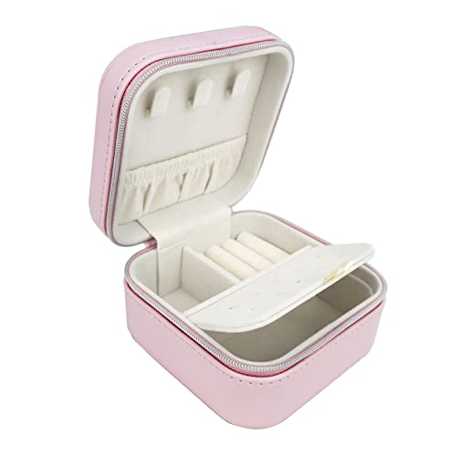 BareTulip Kleine tragbare Mini-Schmuckschatulle für Ringe, Ohrringe, Halsketten und Lippenstift, Rosa von BareTulip