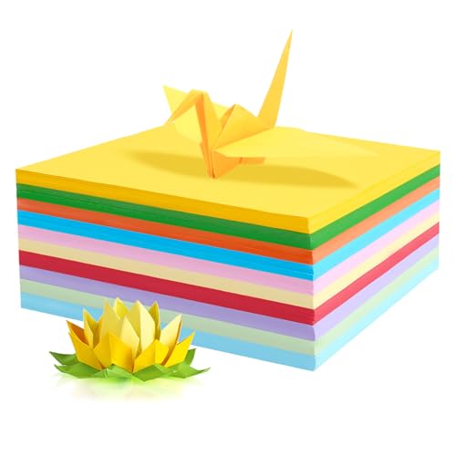 Barlone 100 Blatt Buntes Papier A4, 297mm x 210mm Bastelpapier Bunt, Buntpapier Origami Papier, Buntes Papier zum Basteln, Farbiges Papier Faltpapier in 10 Farben, für DIY Origami, Drucken, Zeichnen von Barlone