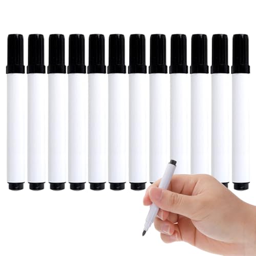 Barlone Whiteboard Marker Schwarz, 12 Whiteboard Stifte Abwischbar, Non Permanent Dry Erase Marker, Folienstift Abwischbar Linienbreite 2mm, Whiteboardmarker für Schule Büro Flipchart Barlone Whiteboard Marker Schwarz, 12 Whiteboard Stifte Abwischbar, Non Permanent Dry Erase Marker, Folienstift Abwischbar Linienbreite 2mm, Whiteboardmarker für Schule Büro Flipchart von Barlone