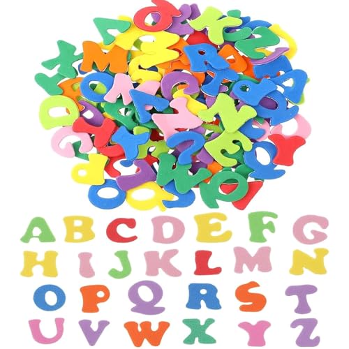 Barlone 260 Stück Moosgummi Buchstaben Selbstklebend A-Z, Schaumstoff Aufkleber für Kinder Bunt, Fördert Kreativität & Feinmotorik, Ideal für Scrapbooking, DIY, Schulprojekte, Lernspiele von Barlone