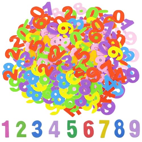 Barlone 260 Stück Moosgummi Nummer Selbstklebend 0-9, Schaumstoff Aufkleber für Kinder Bunt, Fördert Kreativität & Feinmotorik, Ideal für Scrapbooking, DIY, Schulprojekte, Lernspiele von Barlone