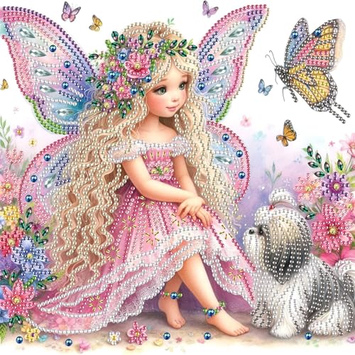 Barlone 5D Diamond Painting Mädchen Set, Premium Diamond Painting Kits für Erwachsene & Kinder, Mosaikherstellung Kunsthandwerk Diamant Malerei,Ideal für DIY Kunst,für Haus Dekoration,Geschenk 30x30cm von Barlone