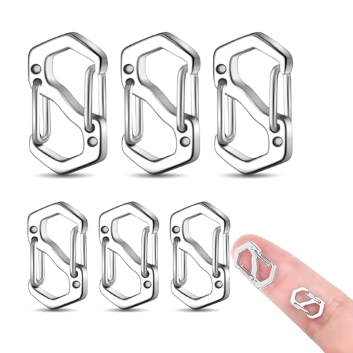 Barlone 6 Stück Armband Verschluss für Armbänder, Mini Karabiner, Doppelöffnungs Kettenverschluss Edelstahl, Armbandverschlüsse, Ketten Verschlüsse, Halsketten Verschluss (Silber, 11 mm und 16 mm) Barlone 6 Stück Armband Verschluss für Armbänder, Mini Karabiner, Doppelöffnungs Kettenverschluss Edelstahl, Armbandverschlüsse, Ketten Verschlüsse, Halsketten Verschluss (Silber, 11 mm und 16 mm) von Barlone