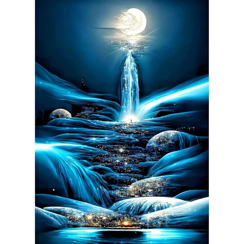 Barlone Diamond Painting Erwachsene, 5D Naturkulisse Strand Mond Diamant Painting Bilder Erwachsene, Full DIY Diamant Kunst Set für Home Wand Décor, 30x40cm Barlone Diamond Painting Erwachsene, 5D Naturkulisse Strand Mond Diamant Painting Bilder Erwachsene, Full DIY Diamant Kunst Set für Home Wand Décor, 30x40cm von Barlone