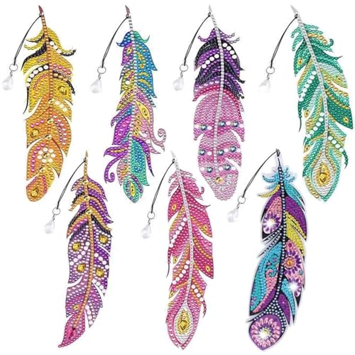 Barlone 7 Stück Diamond Painting Lesezeichen, Diamond Painting Kinder Lesezeichen mit Anhänger Kristall, Bastelset Mädchen 6 7 8 9 10 11 12 Jahre,Lesezeichen Diamond Painting für DIY Basteln Geschenke Barlone 7 Stück Diamond Painting Lesezeichen, Diamond Painting Kinder Lesezeichen mit Anhänger Kristall, Bastelset Mädchen 6 7 8 9 10 11 12 Jahre,Lesezeichen Diamond Painting für DIY Basteln Geschenke von Barlone