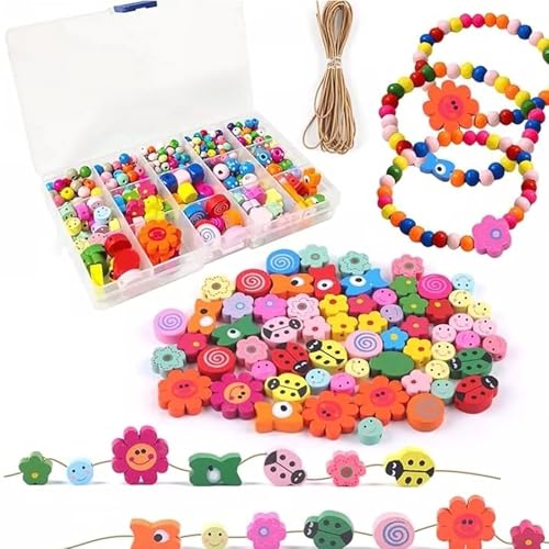 Barlone 450+ Holzperlen zum Auffädeln DIY, Holzperlen, Perlen zum Auffädeln Kinder ab 2 3 4, Holzperlen Bunt, Perlen Set Kinder, Bastelperlen zum Auffädeln, Holzperlen mit Gesicht, Smiley Perlen Barlone 450+ Holzperlen zum Auffädeln DIY, Holzperlen, Perlen zum Auffädeln Kinder ab 2 3 4, Holzperlen Bunt, Perlen Set Kinder, Bastelperlen zum Auffädeln, Holzperlen mit Gesicht, Smiley Perlen von Barlone