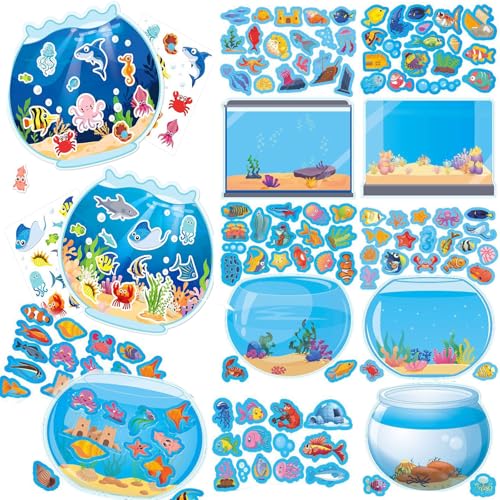 Barlone 16 Blatt DIY Aufkleber Kinder - Sticker Meerestiere, Aquariumszenen Sticker Meer, Gestalten Sie Ihre eigene Meeresfischtankszene Stickers for Kids, Bastelsachen für Kinder im Klassenzimmer Barlone 16 Blatt DIY Aufkleber Kinder - Sticker Meerestiere, Aquariumszenen Sticker Meer, Gestalten Sie Ihre eigene Meeresfischtankszene Stickers for Kids, Bastelsachen für Kinder im Klassenzimmer von Barlone