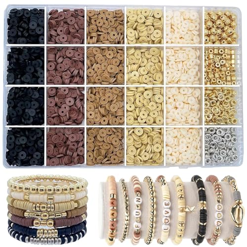 Barlone 2820 Stück Polymer Clay Perlen Set Zum Auffädeln, Perlen für Armbänder Selber Machen, Perlenset für Armbänder Ringen Halsketten Geschenk, Jewelry Making Kit Erwachsener Barlone 2820 Stück Polymer Clay Perlen Set Zum Auffädeln, Perlen für Armbänder Selber Machen, Perlenset für Armbänder Ringen Halsketten Geschenk, Jewelry Making Kit Erwachsener von Barlone