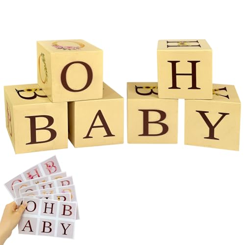 6 Stück Oh Baby Kinderzimmer Blöcke Dekor Holz Babyparty Tischdekorationen Geschlecht Offenbarung Party Holzschild Geburtstag Party Tisch Mittelstück Dekoration für Jungen Mädchen Kleinkinder Dekor 6 Stück Oh Baby Kinderzimmer Blöcke Dekor Holz Babyparty Tischdekorationen Geschlecht Offenbarung Party Holzschild Geburtstag Party Tisch Mittelstück Dekoration für Jungen Mädchen Kleinkinder Dekor von Barri Design