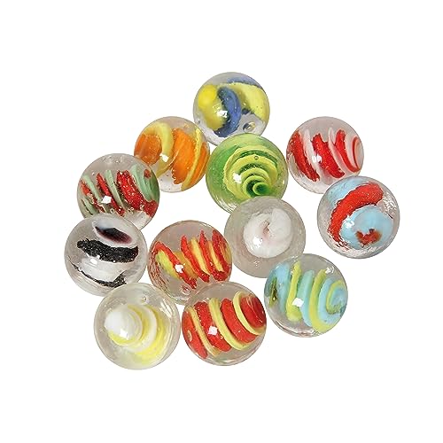 Bartl 111710 Spirale 25mm 12Stk. | Deko Glasmurmeln zum Dekorieren von Bartl