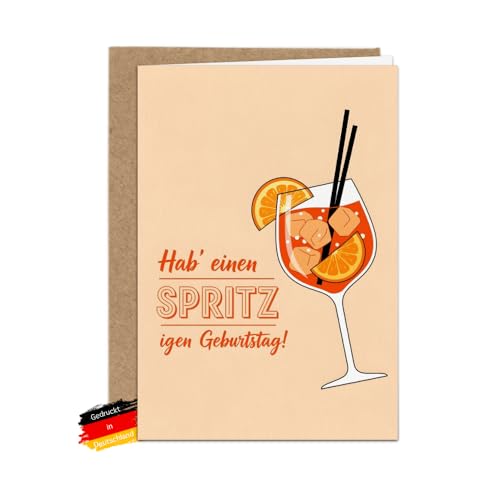Bartschibär Geburtstagskarte 'Holy Aperoli Spritz 2', DIN A6 14,8 x 10,5 cm, Klappkarte mit Umschlag, Handgezeichnetes Aperitif-Motiv, Made in Germany Bartschibär Geburtstagskarte 'Holy Aperoli Spritz 2', DIN A6 14,8 x 10,5 cm, Klappkarte mit Umschlag, Handgezeichnetes Aperitif-Motiv, Made in Germany von Bartschibär