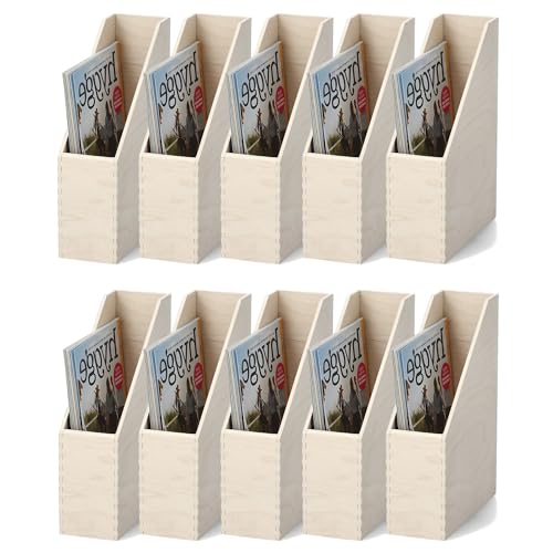 Basera Zeitschriftensammler mit Griffloch, Birkenholz, 23 x 9 x 31 cm, 10 Stück von Basera