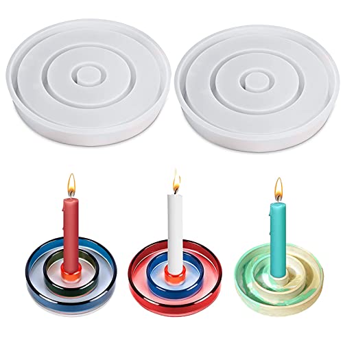 2 Stück Silikonformen Gießformen,Runde Silikonform Kerzenhalter,Gießform DIY Kerzenhalter Epoxidharzform,3D Kerze Gießformen Gips,Für Zuhause, Kunst, Partydekoration 2 Stück Silikonformen Gießformen,Runde Silikonform Kerzenhalter,Gießform DIY Kerzenhalter Epoxidharzform,3D Kerze Gießformen Gips,Für Zuhause, Kunst, Partydekoration von Basetousual