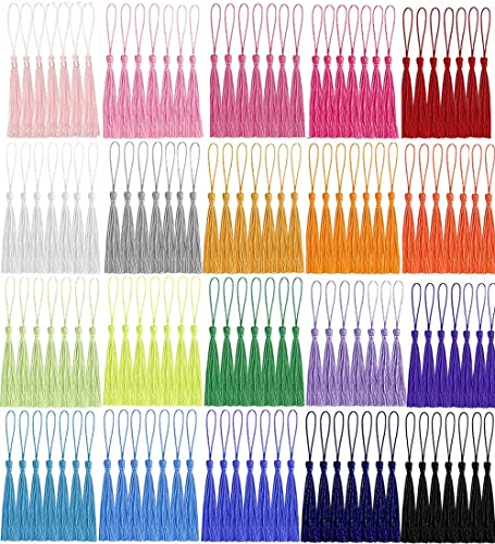 140 Stück Mini Quasten, Basicon Seidig Weiche Bunte Quasten 20 Farben Handgefertigtes Quasten für Schmuckherstellung DIY Bastelzubehör Lesezeichen Wohnkultur,7 Stück pro Farbe von BetterJonny