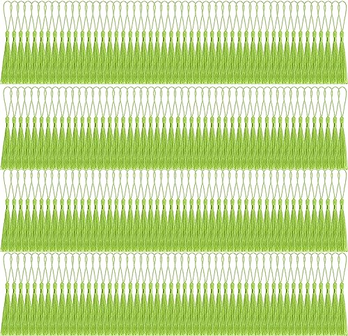 200 Stück Mini Quasten, Basicon Seidig Weiche Bunte Quasten 20 Farben Handgefertigtes Quasten für Schmuckherstellung DIY Bastelzubehör Lesezeichen Wohnkultur, Fruchtgrün von Basicon