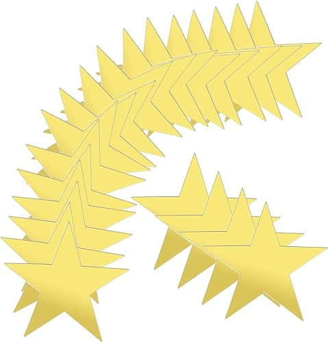 50 Stück 28cm Star Cutouts, Basicon Doppelt Bedruckte hängende Papiersterndekorationen Papier Sterne Große Goldene Stern Dekorationen Für Schwarzes Brett Klassenzimmer Wand Party 50 Stück 28cm Star Cutouts, Basicon Doppelt Bedruckte hängende Papiersterndekorationen Papier Sterne Große Goldene Stern Dekorationen Für Schwarzes Brett Klassenzimmer Wand Party von Basicon