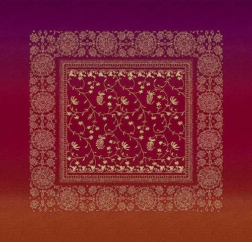 Bassetti Brenta Tischdecke aus 100% Baumwolle, Panama-Gewebe in der Farbe Rubinrot R1, Maße: 170x170 cm - 9326082 von Bassetti