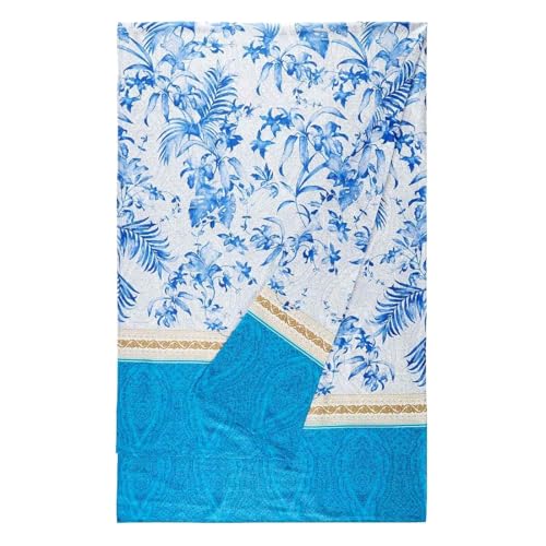 Bassetti IBISCUS Tattoo Foulard aus 100% Baumwolle in der Farbe Perla G1, Maße: 180x270 cm - 9330038 Blau B1, Maße: 180x270 cm - 9332289 von Bassetti