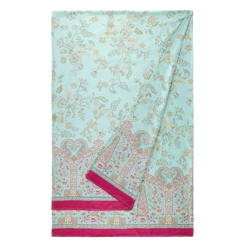Bassetti Indian Roses Foulard aus 100% Baumwolle in der Farbe Perla G1, Maße: 180x270 cm - 9330038 Türkis T1, Maße: 180x270 cm - 9332291 Bassetti Indian Roses Foulard aus 100% Baumwolle in der Farbe Perla G1, Maße: 180x270 cm - 9330038 Türkis T1, Maße: 180x270 cm - 9332291 von Bassetti