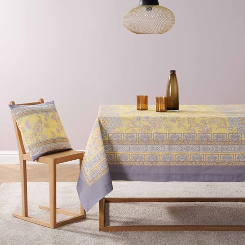 Bassetti Indian Roses Tischdecke aus 100% Baumwolle, Panama-Gewebe in der Farbe Limone Y1, Maße: 150x250 cm - 9332389 Bassetti Indian Roses Tischdecke aus 100% Baumwolle, Panama-Gewebe in der Farbe Limone Y1, Maße: 150x250 cm - 9332389 von Bassetti