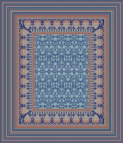 Bassetti MIRA Tischdecke - Jacquard aus 100% Baumwolle in der Farbe Blau B1, Maße: 140x170 cm - 9326075 von Bassetti