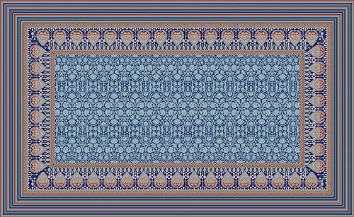 Bassetti MIRA Tischdecke aus 100% Baumwolle, Panama-Gewebe in der Farbe Blau B1, Maße: 150x250 cm - 9326079 von Bassetti