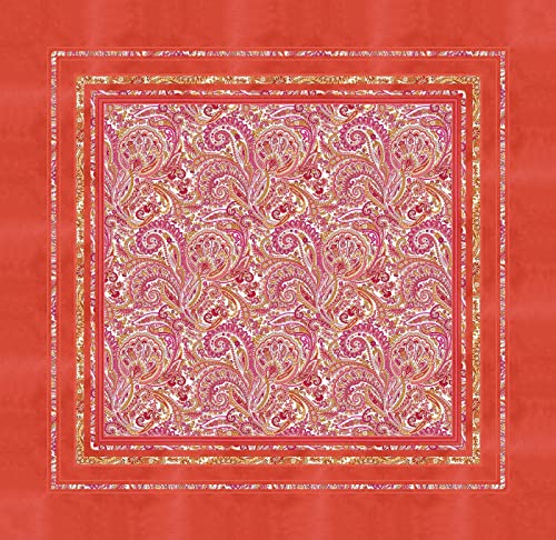 Bassetti NOTO Tischdecke aus 100% Baumwolle, Panama-Gewebe in der Farbe Rot R1, Maße: 170x170 cm - 9322103 von Bassetti